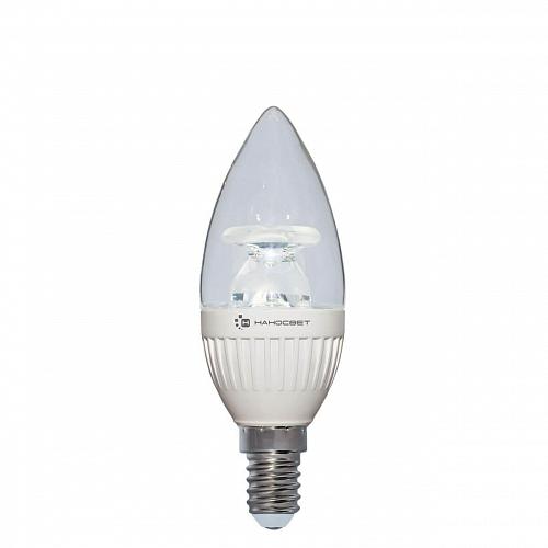 Лампа светодиодная диммируемая Наносвет E14 6,5W 2700K прозрачная LC-CDCL-D-6.5/E14/827 L230
