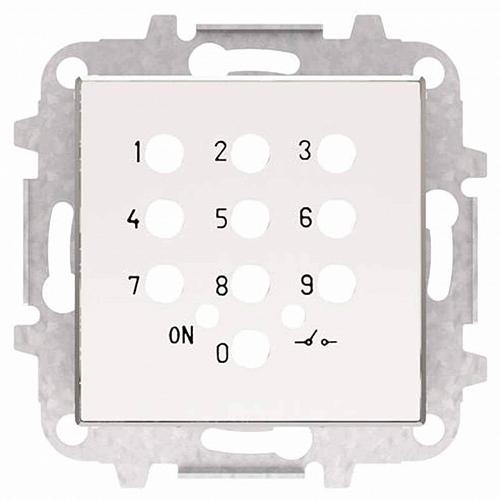 Лицевая панель ABB Sky выключателя с кодовой клавиатурой альпийский белый 2CLA855350A1101