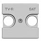 Лицевая панель ABB Zenit розетки TV-R-SAT серебро 2CLA225010N1301 - фото №1