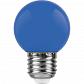 Лампа светодиодная Feron E27 1W синяя LB-3725118 - фото №2