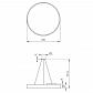 Подвесной светодиодный cветильник Geometria ЭРА Ring SPO-132-W-40K-088 88Вт 4000К белый Б0050560 - фото №2