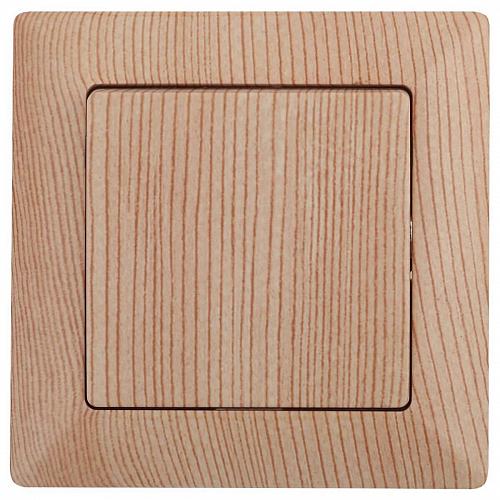 Выключатель одноклавишный ЭРА Intro Solo 10A 250V дерево 4-101-11 Б0043269