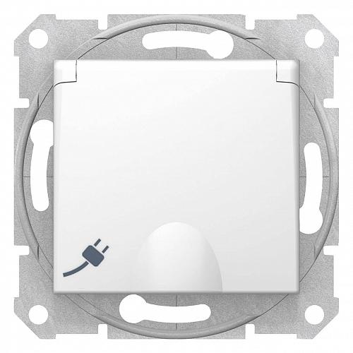 Розетка Schneider Electric Sedna с з/к со шторками и крышкой 16A 250V SDN3100521
