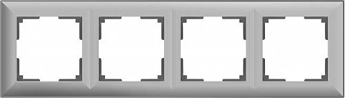 Рамка Werkel Fiore на 4 поста серебряный WL14-Frame-04 4690389109164