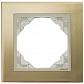 Рамка 1-постовая Efapel Logus 90 Metallo золото/жемчуг 90910 TOP - фото №1