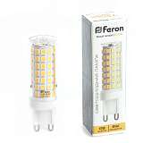 Лампа светодиодная Feron G9 9W 2700K прозрачная LB-434 38146