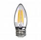 Лампа светодиодная филаментная Voltega E27 4W 4000К прозрачная VG1-C1E27cold4W-F 4667 - фото №1