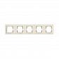 Рамка 5-постовая Mono Electric Larissa слоновая кость 103-010100-164 - фото №1