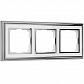 Рамка Werkel Palacio на 3 поста хром/белый W0031331 4690389159220 - фото №1