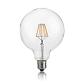 Лампа светодиодная филаментная Ideal Lux E27 8W 3000K шар прозрачная 101347 - фото №1