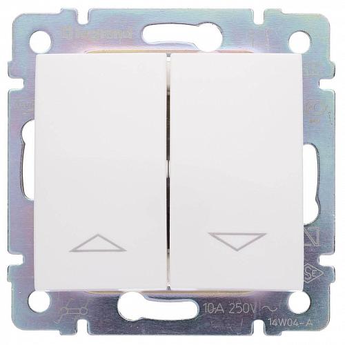 Переключатель управления жалюзи Legrand Valena Valena 10A 250V механическая блокировка белый 774404