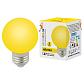 Лампа светодиодная Volpe E27 3W желтая LED-G60-3W/Yellow/E27/FR/С UL-00006961 - фото №1