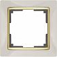 Рамка Werkel Snabb на 1 пост слоновая кость/золото WL03-Frame-01-ivory/GD 4690389083860 - фото №1