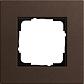 Рамка 1-постовая Gira Esprit Lenoleum-Multiplex коричневый 0211223 - фото №1