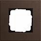 Рамка 1-постовая Gira Esprit Lenoleum-Multiplex коричневый 0211223 - фото №1