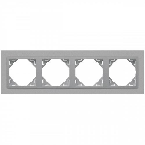 Рамка 4-постовая Efapel Logus 90 Animato алюминий 90940 TAA