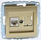 Розетка компьютерная RJ45 Mono Electric Despina/ Larissa 6 кат титан 500-002205-125 - фото №1