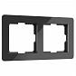 Рамка Werkel Acrylic на 2 поста черный W0022708 4690389184857 - фото №1