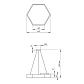 Подвесной светодиодный cветильник Geometria ЭРА Hexagon SPO-121-W-40K-038 38Вт 4000К белый Б0050550 - фото №3