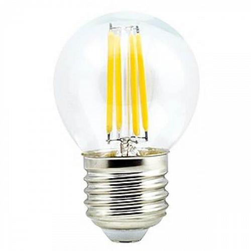 Лампа светодиодная филаментная Uniel E27 7,5W 3000K прозрачная LED-G45-7,5W/WW/E27/CL GLA01TR UL-00003252