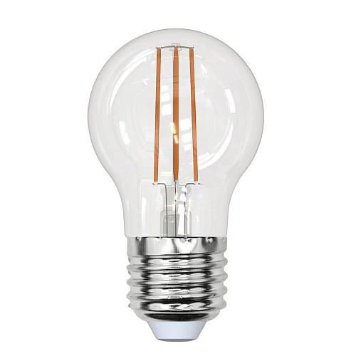 Лампа светодиодная филаментная Uniel E27 13W 3000K прозрачная LED-G45-13W/3000K/E27/CL PLS02WH UL-00005907