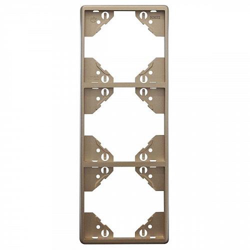 Рамка 3-постовая Efapel Apolo 5000 Metalizada платина 50932 TPL