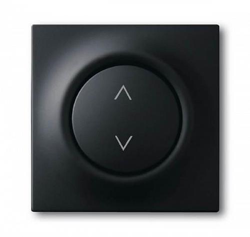 Лицевая панель ABB Impuls выключателя электронного Busch-Jalousiecontrol чёрный бархат 2CKA006430A0381