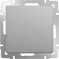 Выключатель Werkel одноклавишный серебряный рифленый WL09-SW-1G 4690389085109 - фото №1