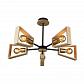 Потолочная люстра Seven Fires Sherlas SF3334/5C-BK-AB-WD - фото №1