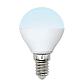 Лампа светодиодная Uniel E14 6W 4000K матовая LED-G45-6W/NW/E14/FR/MB PLM11WH UL-00002376 - фото №1