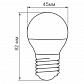 Лампа светодиодная Feron E27 5W 2700K Шар Матовая LB-38 25404 - фото №3