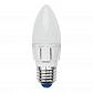 Лампа светодиодная диммируемая (08689) Uniel E27 6W 4500K матовая LED-C37-6W/NW/E27/FR/DIM - фото №1