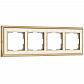 Рамка на 4 поста Werkel Palacio Gracia (золото/белый) W0041429 4690389159435 - фото №1