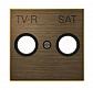 Лицевая панель ABB Sky розетки TV-R-SAT античная латунь 2CLA855010A1201 - фото №1