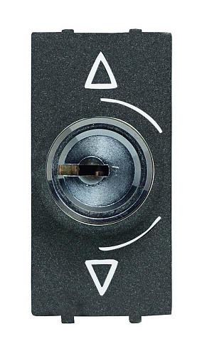 Переключатель с ключом на 3 положения ABB Zenit антрацит 2CLA215310N1801