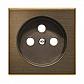 Лицевая панель ABB Sky розетки французского стандарта античная латунь 2CLA858790A1201 - фото №1