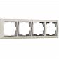 Рамка на 4 поста Werkel Snabb W0041903 слоновая кость/хром 4690389160912 - фото №1
