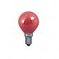 Лампа накаливания Е14 25W шар красный 40121 - фото №1