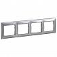 Рамка 4-постовая Legrand Valena алюминий 770154 - фото №1