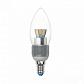Лампа светодиодная диммируемая Uniel E14 5W 3000K свеча прозрачная LED-C37P-5W/WW/E14/CL/DIM 08745 - фото №1