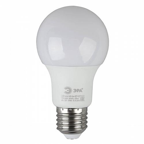 Лампа светодиодная ЭРА E27 6W 2700K матовая ECO LED A60-6W-827-E27 Б0017918