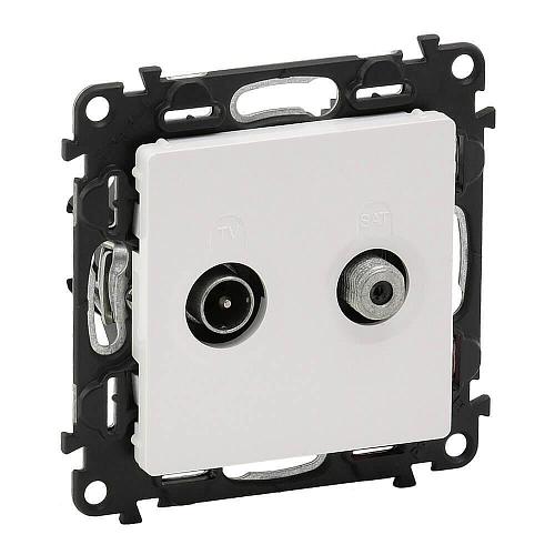 Розетка TV-SAT проходная Legrand Valena Life белая 753463