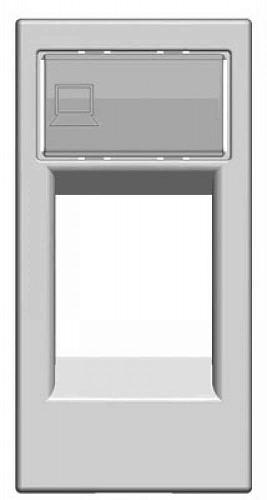 Лицевая панель ABB Zenit розетки компьютерной серебро 2CLA211810N1301