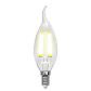 Лампа светодиодная филаментная Uniel E14 6W 4000K прозрачная LED-CW35-6W/NW/E14/CL GLA01TR UL-00002229 - фото №1