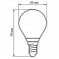 Лампа светодиодная филаментная Feron E14 5W 4000K прозрачная LB-61 25579 - фото №2