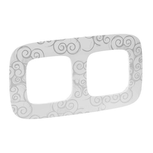 Рамка 2-постовая Legrand Valena Allure Нарцисс хром 754342