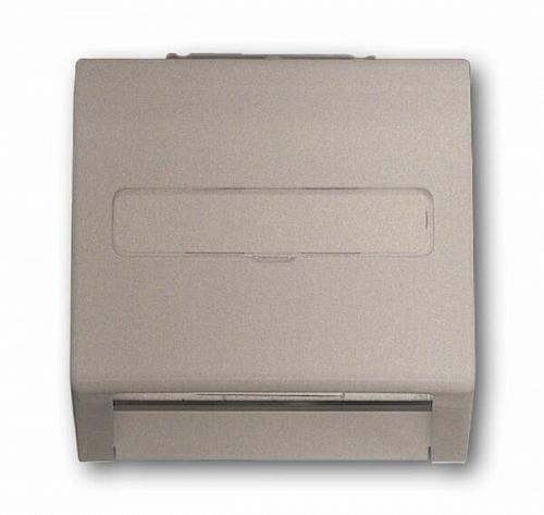 Лицевая панель ABB Impuls розетки коммуникационной c полем для надписи шампань-металлик 2CKA001753A5499