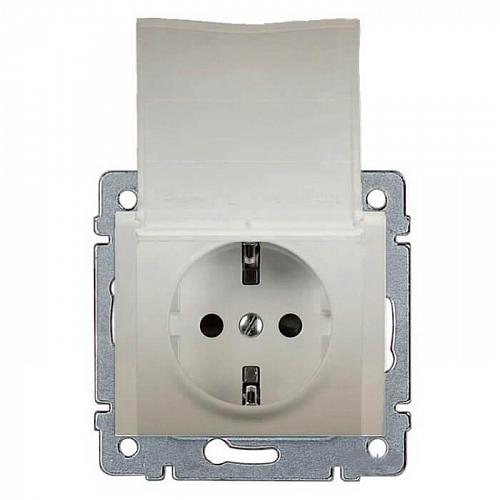 Розетка 2К+3 Legrand Galea Life 16A 250V с/з со шторками крышкой автоматические клеммы перламутр 771564