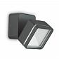 Уличный настенный светодиодный светильник Ideal Lux Omega Ap Square Antracite 4000K 172514 - фото №1