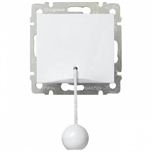 Переключатель кнопочный перекидной Legrand Valena со шнуром белый 774419